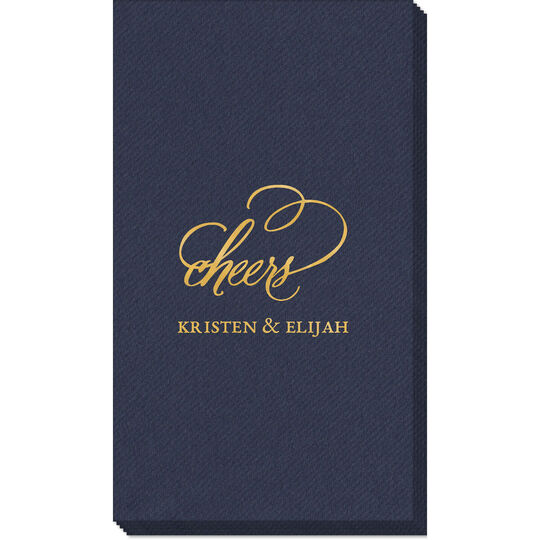 Refined Cheers Linen Like Guest Towels